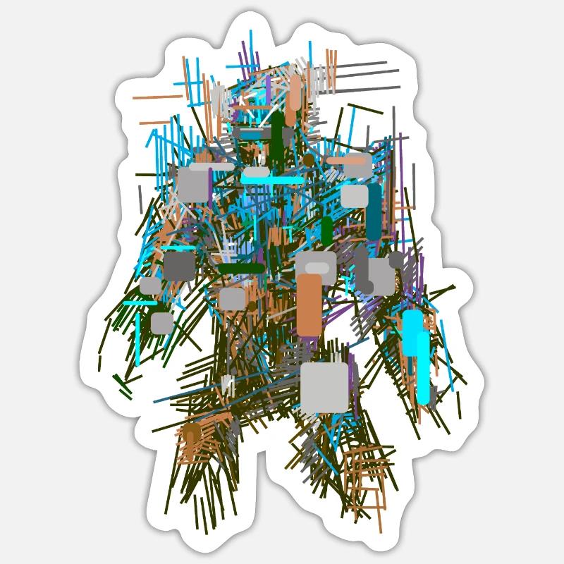 Transformator Abstrakt Sticker Größe S (10 x 10 cm)