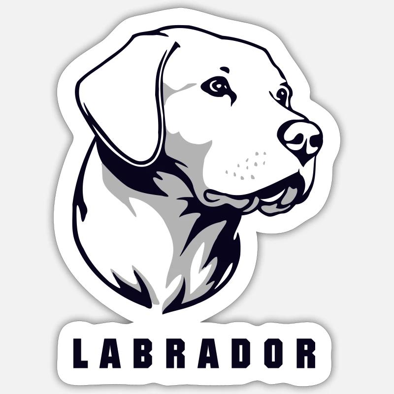 Labrador 3col Sticker size S (10 x 10 cm)