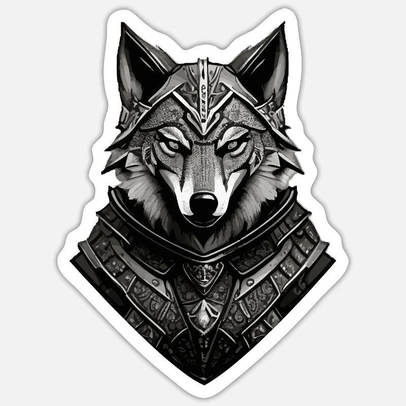 Wolf 5 Par Pr3vise - Sticker taille S (10 x 10 cm) - blanc mat