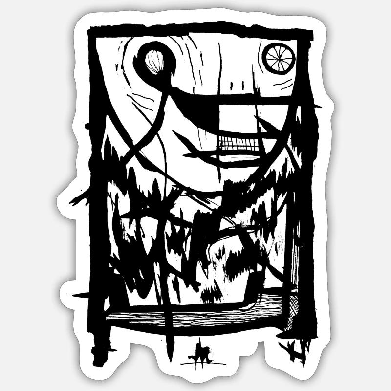 INK Block eins Sticker Größe S (10 x 10 cm)