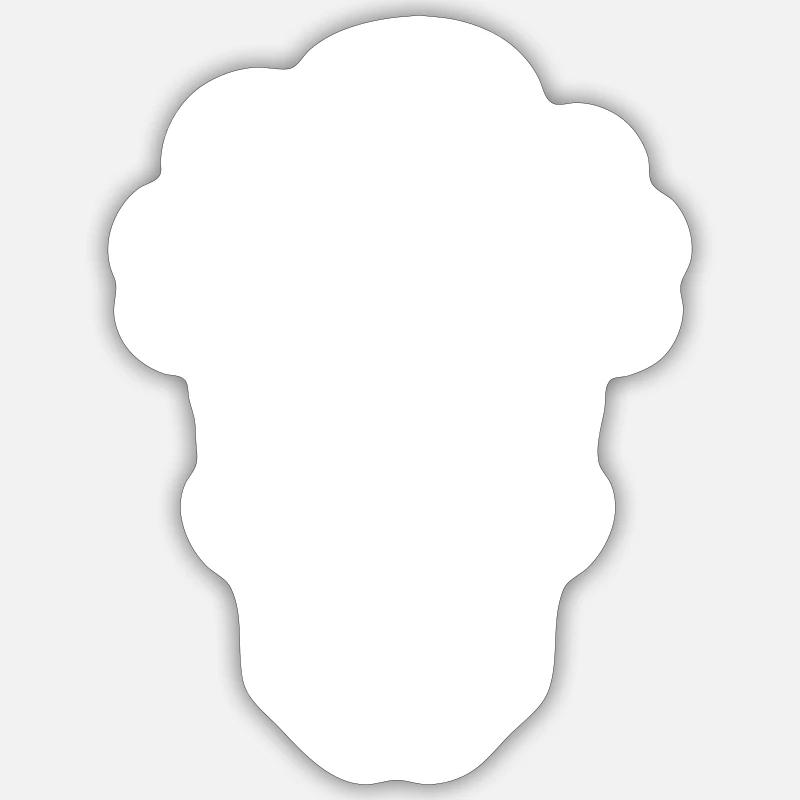 Chef Squelette - Sticker taille S (10 x 10 cm) - blanc mat