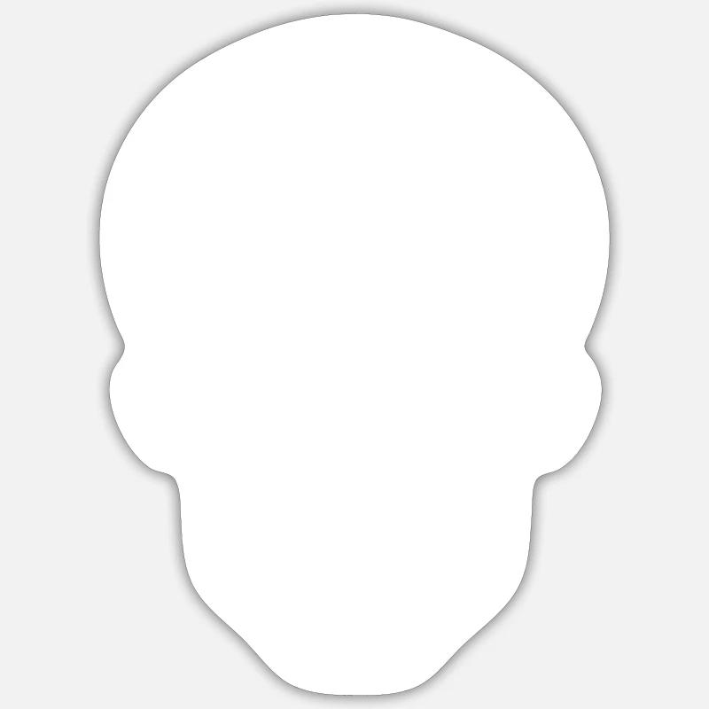 Skeleton Symbol Skull - Sticker size S (10 x 10 cm) - white matte