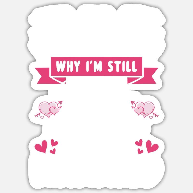 Statut de relation amoureuse solo Solitaire Sticker taille S (10 x 10 cm)