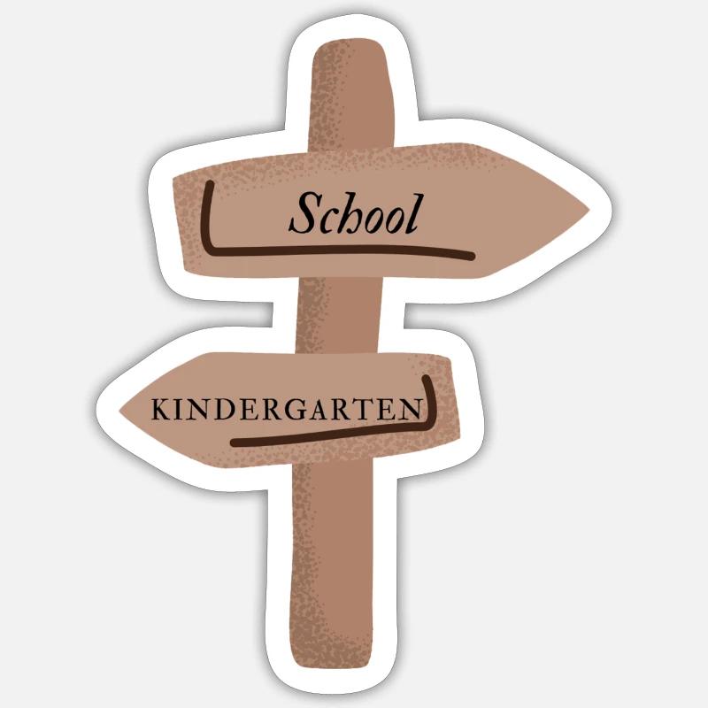 Schooling - Sticker size S (10 x 10 cm) - white matte