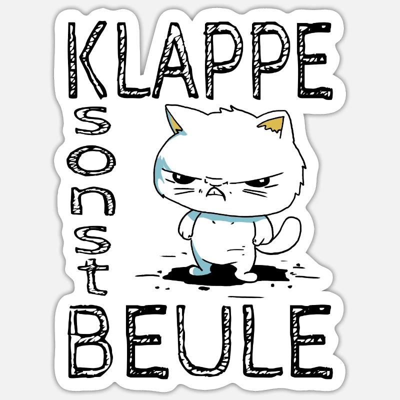 Klappe sonst Beule Sticker Größe S (10 x 10 cm)