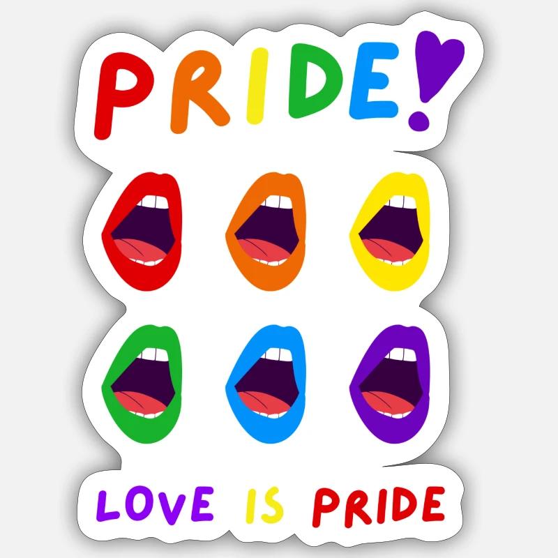 Pride - Sticker taille S (10 x 10 cm) - blanc mat