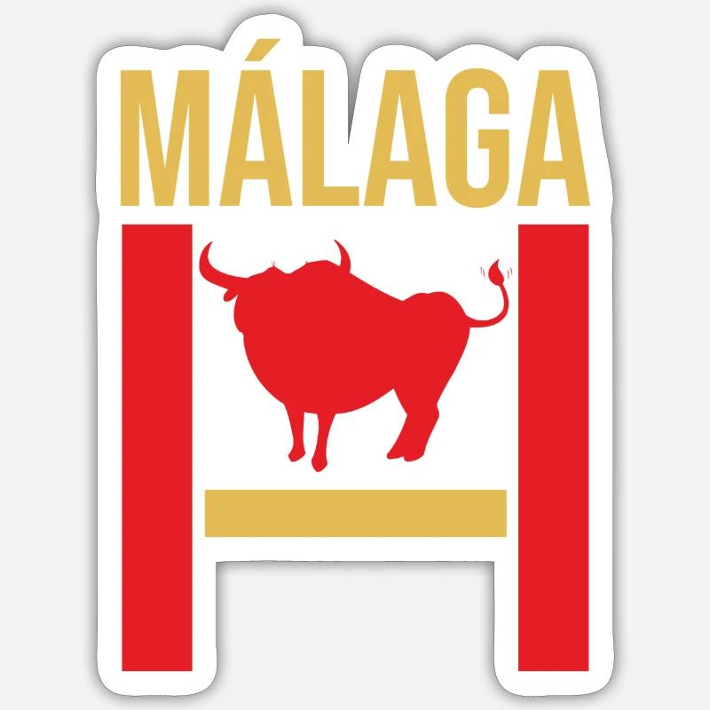 Tablier de cuisine Málaga - Sticker taille S (10 x 10 cm) - blanc mat