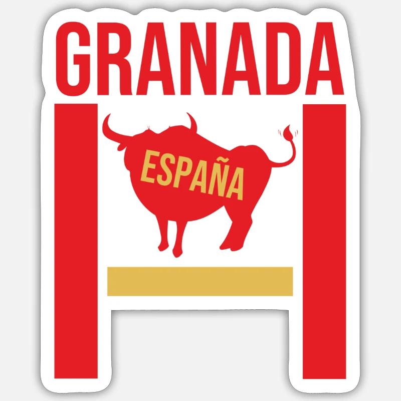 Souvenir Classique de Grenade - Sticker taille S (10 x 10 cm) - blanc mat