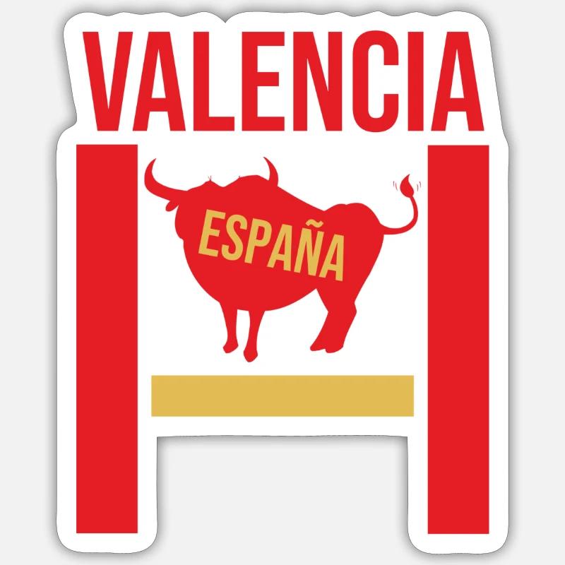 Taureau de Valence - Sticker taille S (10 x 10 cm) - blanc mat