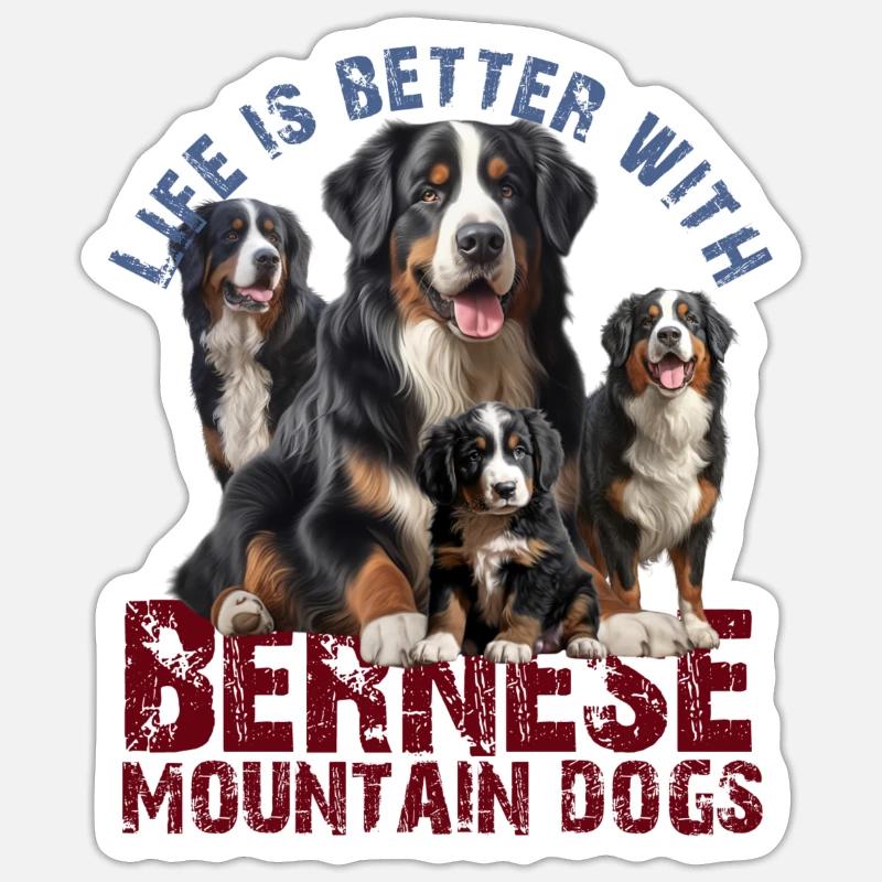 Bouvier bernois Sticker taille S (10 x 10 cm)