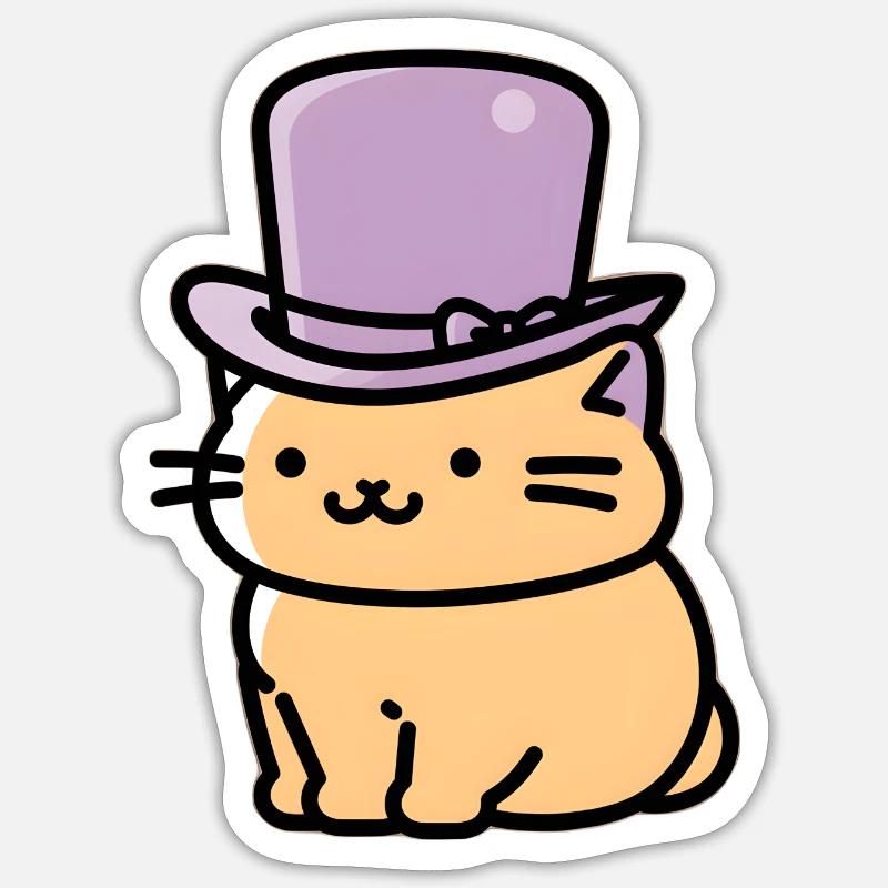 Kätzchen-Liebe 2 - Sticker Größe S (10 x 10 cm) - Mattweiß