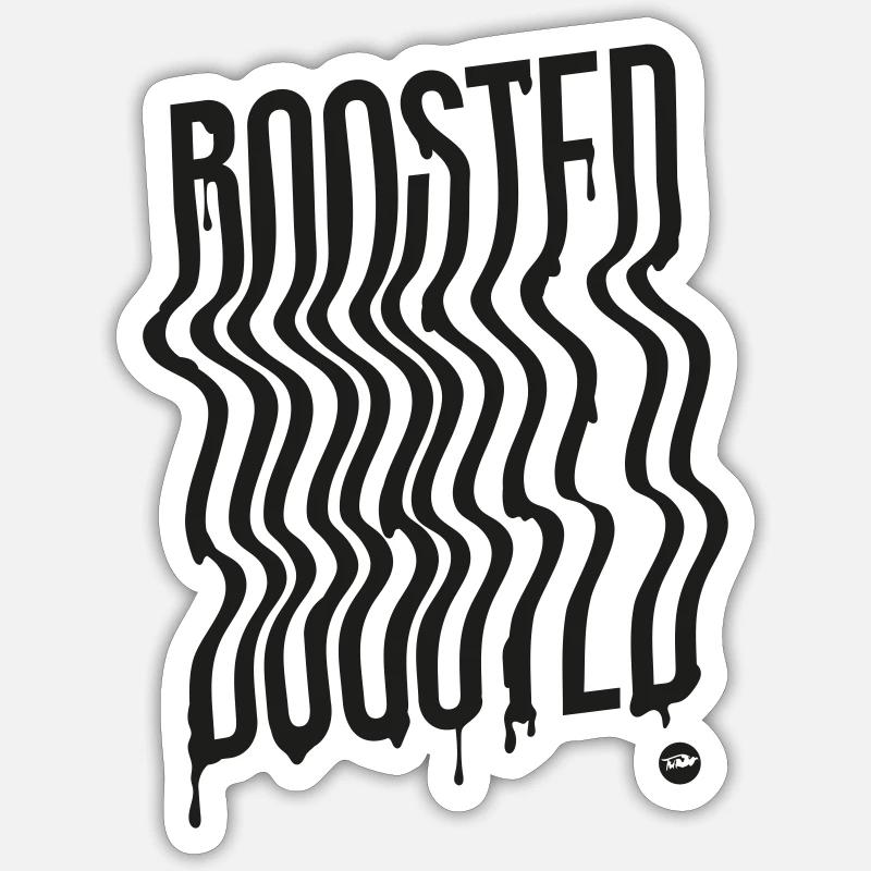 Boost Creep Liquid - Sticker Größe S (10 x 10 cm) - Mattweiß