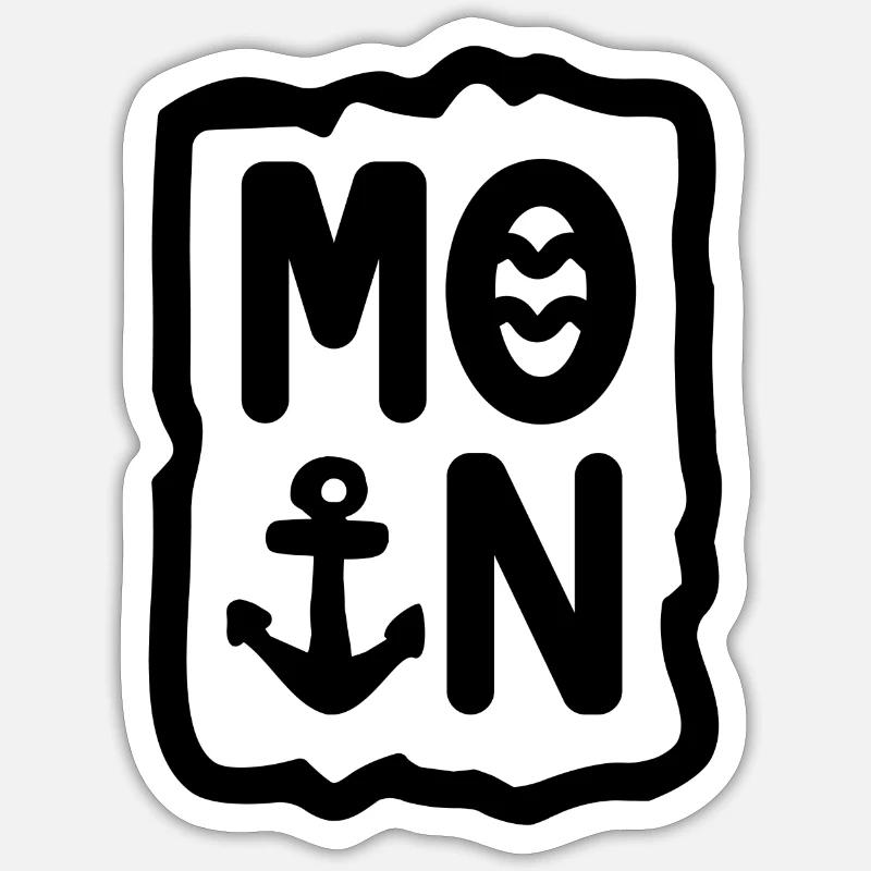Moin - Sticker Größe S (10 x 10 cm) - Mattweiß