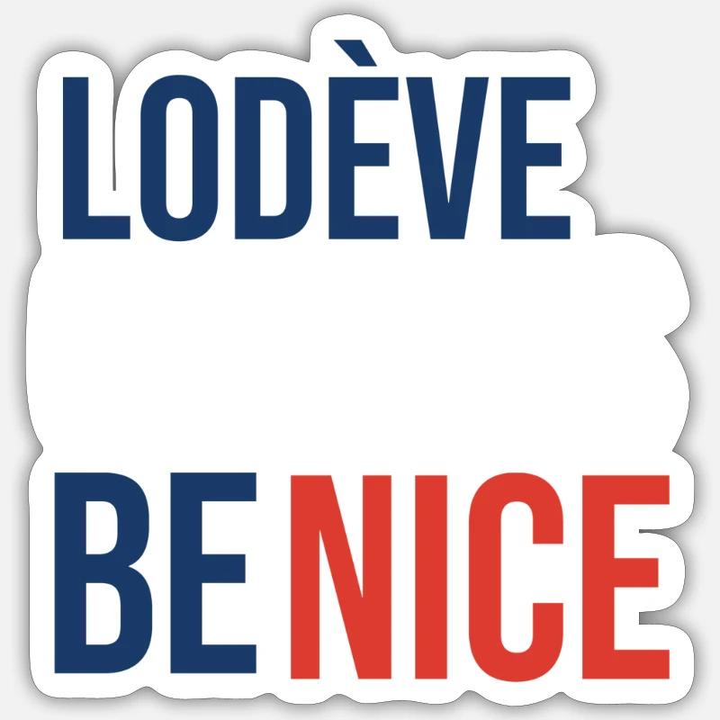 Lodève T-Shirt Souvenir Lodève - Sticker size S (10 x 10 cm) - white matte