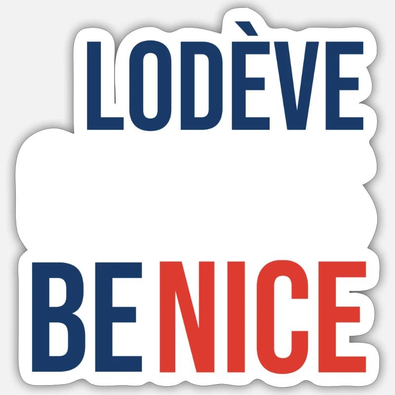 Lodève - Sticker taille S (10 x 10 cm) - blanc mat
