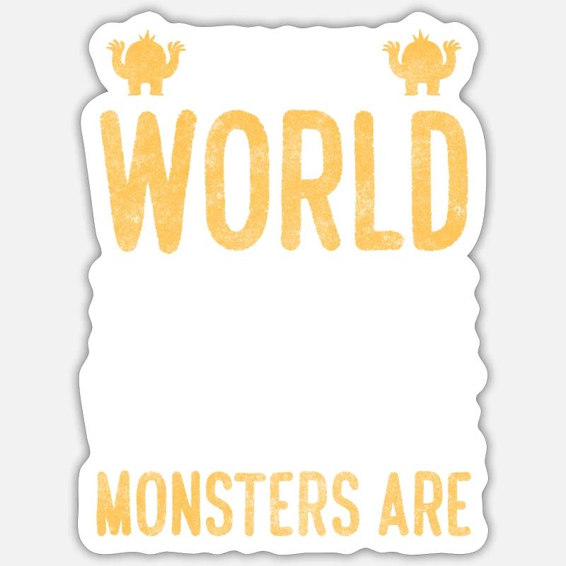 Monster creature disguise - Sticker size S (10 x 10 cm) - white matte