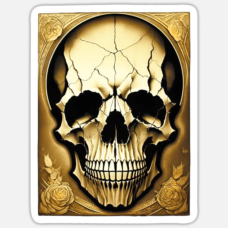 Skull - Sticker size S (10 x 10 cm) - white matte