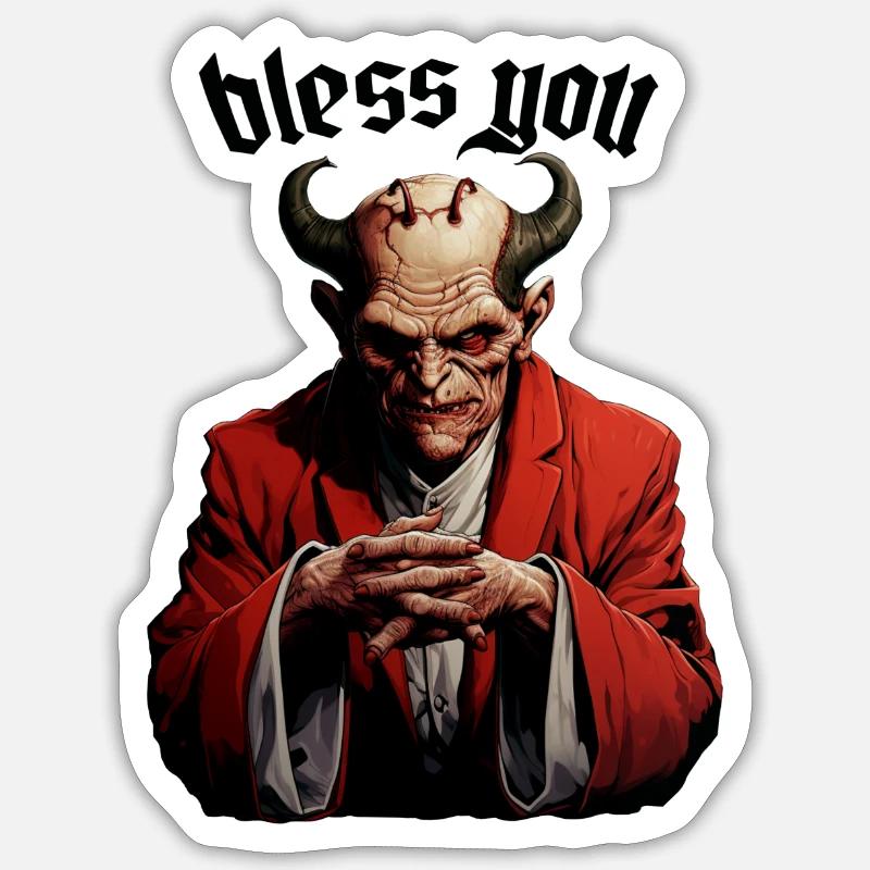 Bless you Design - Sticker Größe S (10 x 10 cm) - Mattweiß