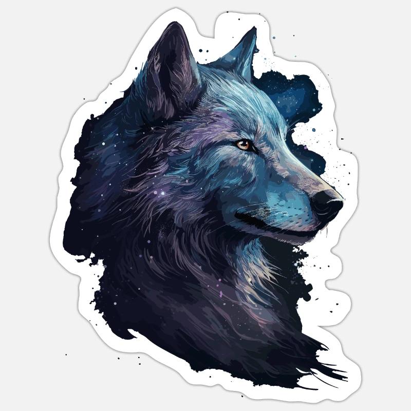 Wolf Scratch Marks Claws Wild Forest Animal Wolf's Head Sticker size S (10 x 10 cm)