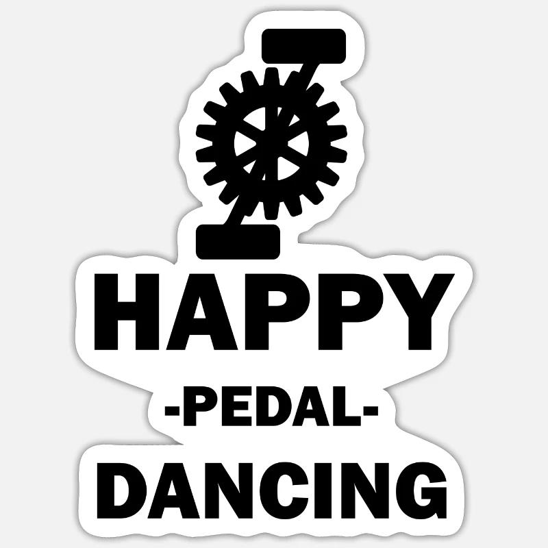 Dancing Dance Music - Sticker Größe S (10 x 10 cm) - Mattweiß
