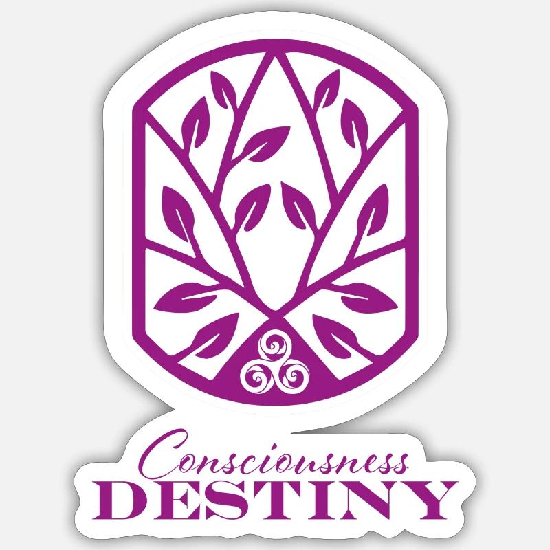 Élégant et conscient : le destin de la conscience - Sticker taille S (10 x 10 cm) - blanc mat