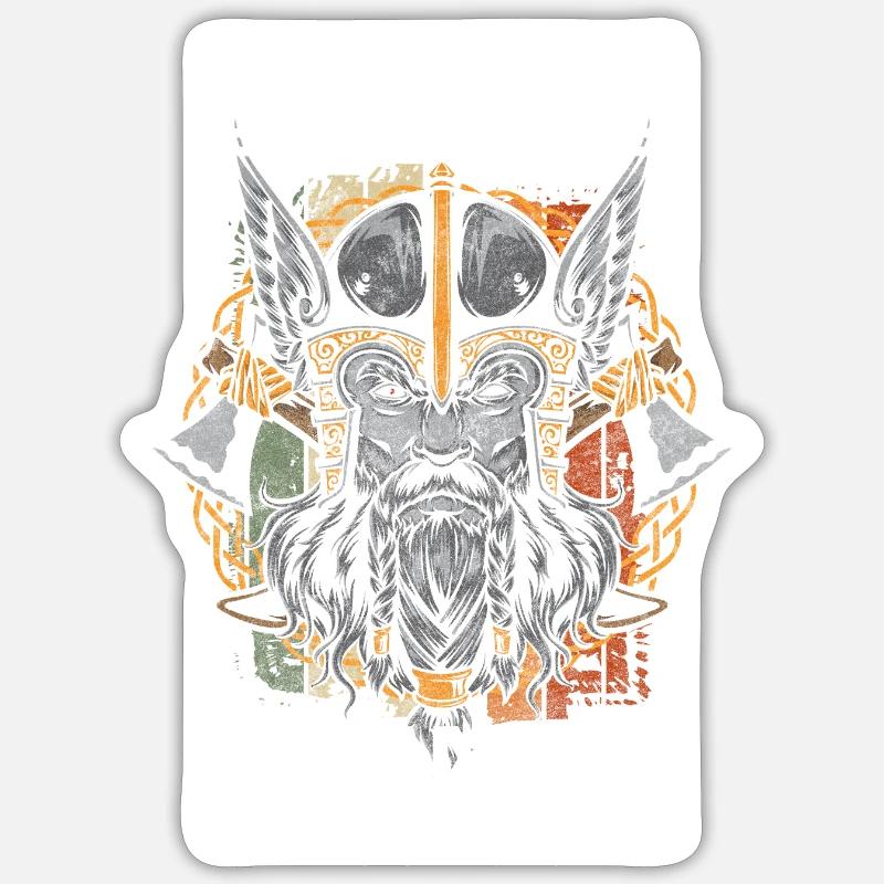 Odin Walhalla Donner German Sticker Größe S (10 x 10 cm)