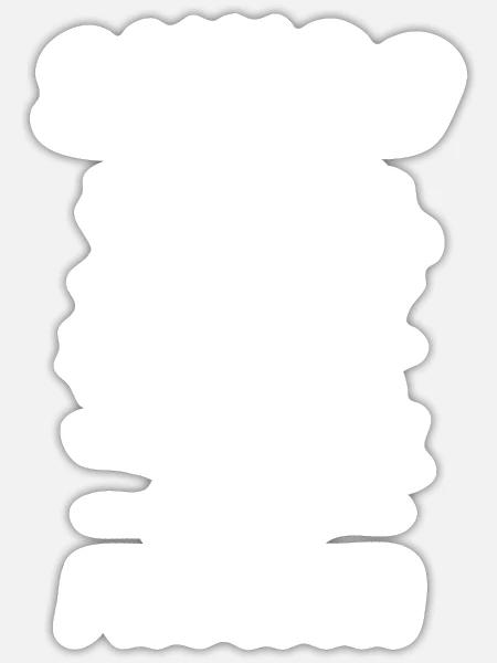 Skiing - Sticker Größe S (10 x 10 cm) - Mattweiß