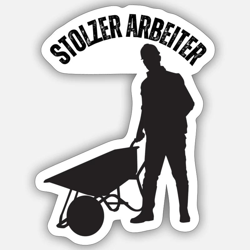Stolzer Arbeiter Sticker Größe S (10 x 10 cm)