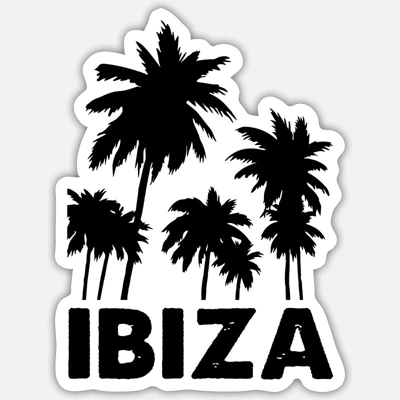 Ibiza - Sticker size S (10 x 10 cm) - white matte