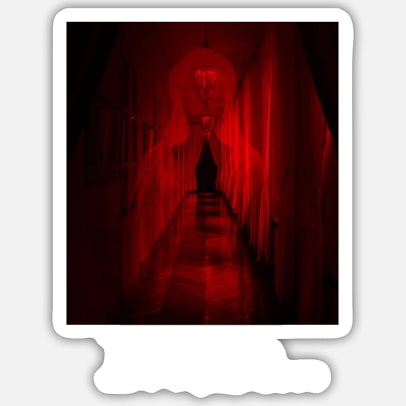 Red ghost Sticker size S (10 x 10 cm)