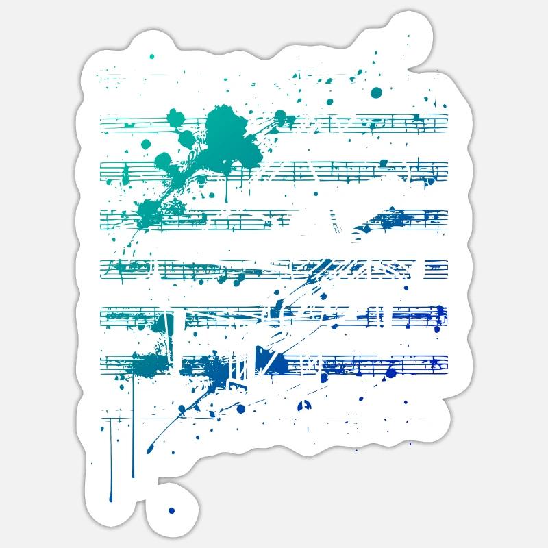 piano blanc - Sticker taille S (10 x 10 cm) - blanc mat