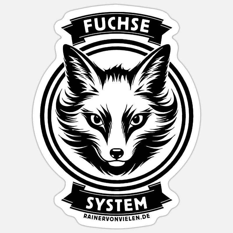 Fuchse System Sticker Größe S (10 x 10 cm)