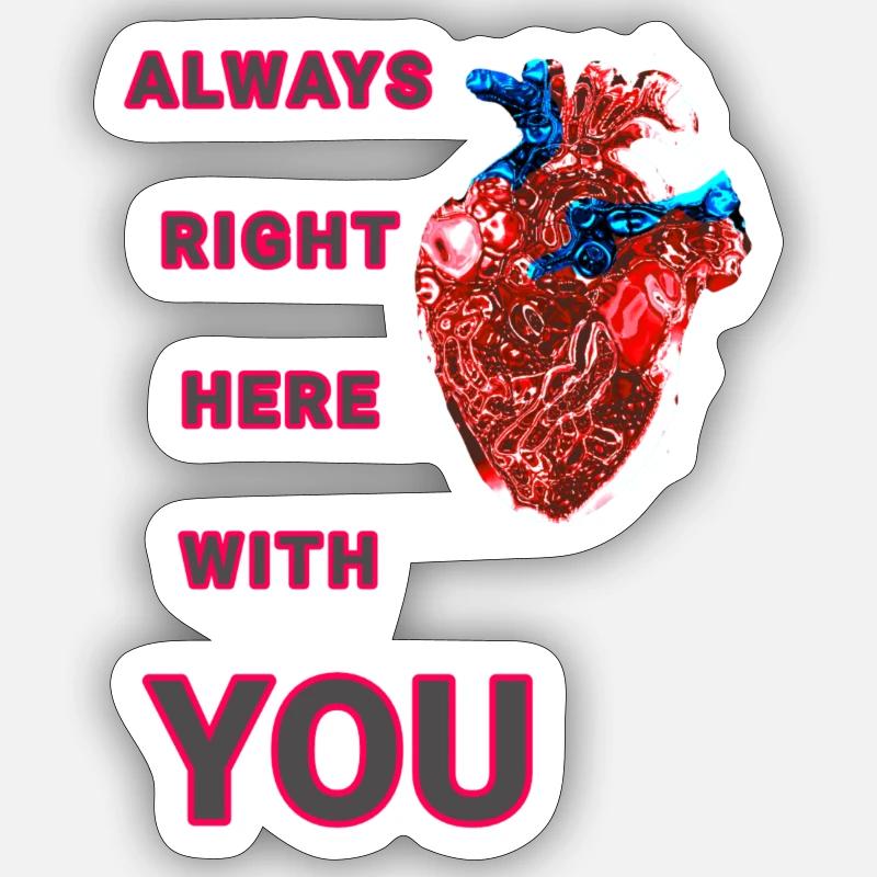 Anatomisches Herzdesign Sticker Größe S (10 x 10 cm)