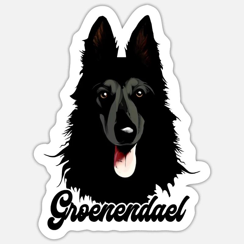 Belgian Shepherd Groenendael Sticker size S (10 x 10 cm)
