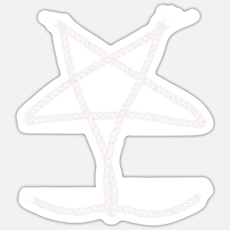 Shibari 5 white - Sticker size S (10 x 10 cm) - white matte