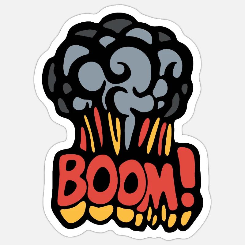 Boom Explosion - Sticker size S (10 x 10 cm) - white matte