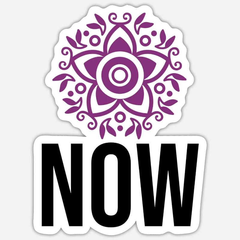 NOW - Sticker Größe S (10 x 10 cm) - Mattweiß