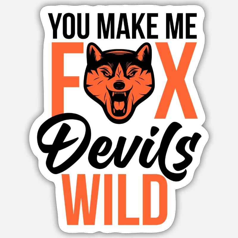 Fuchs Witz - Sticker Größe S (10 x 10 cm) - Mattweiß