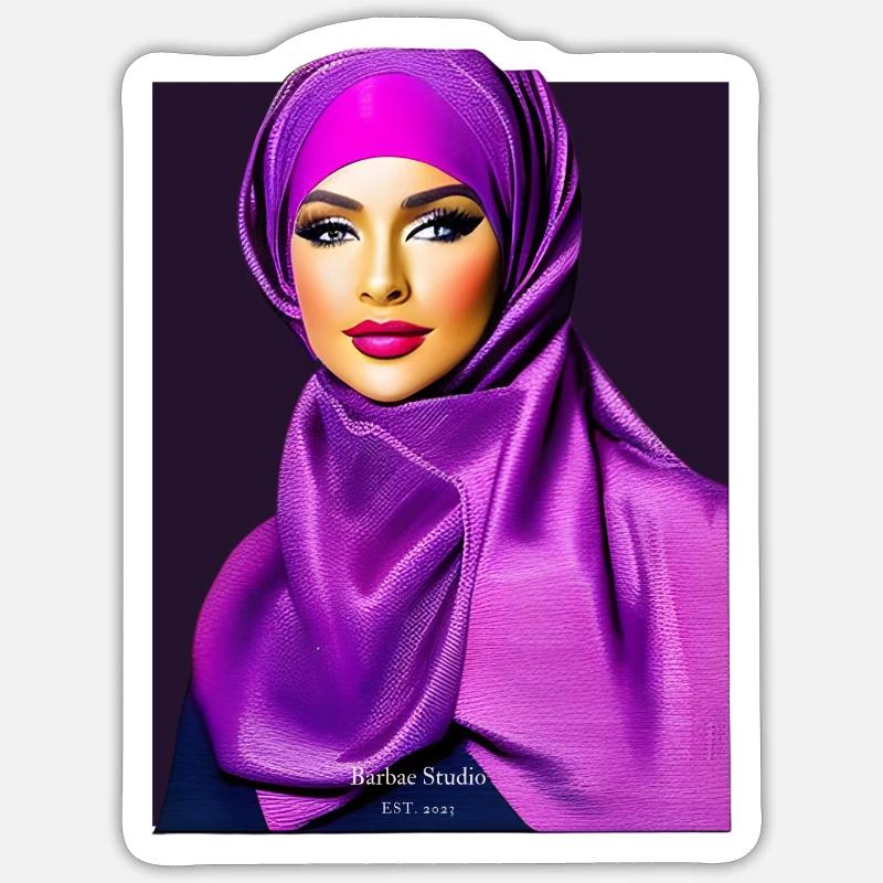 Hijab Bae tshirt pullover cap tasse etc kunstdruck Sticker Größe S (10 x 10 cm)