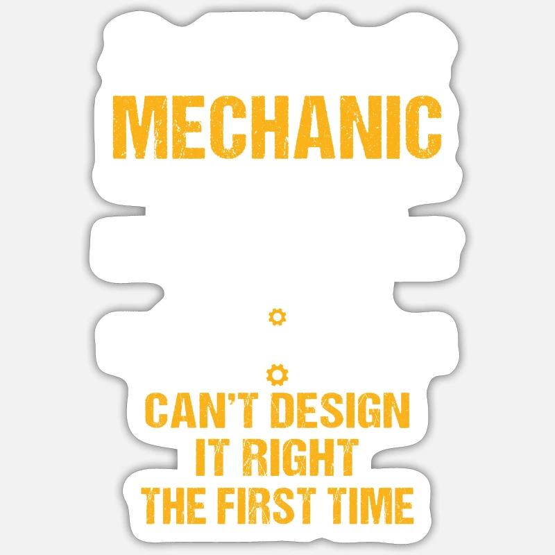 Ich bin Mechaniker - Sticker Größe S (10 x 10 cm) - Mattweiß