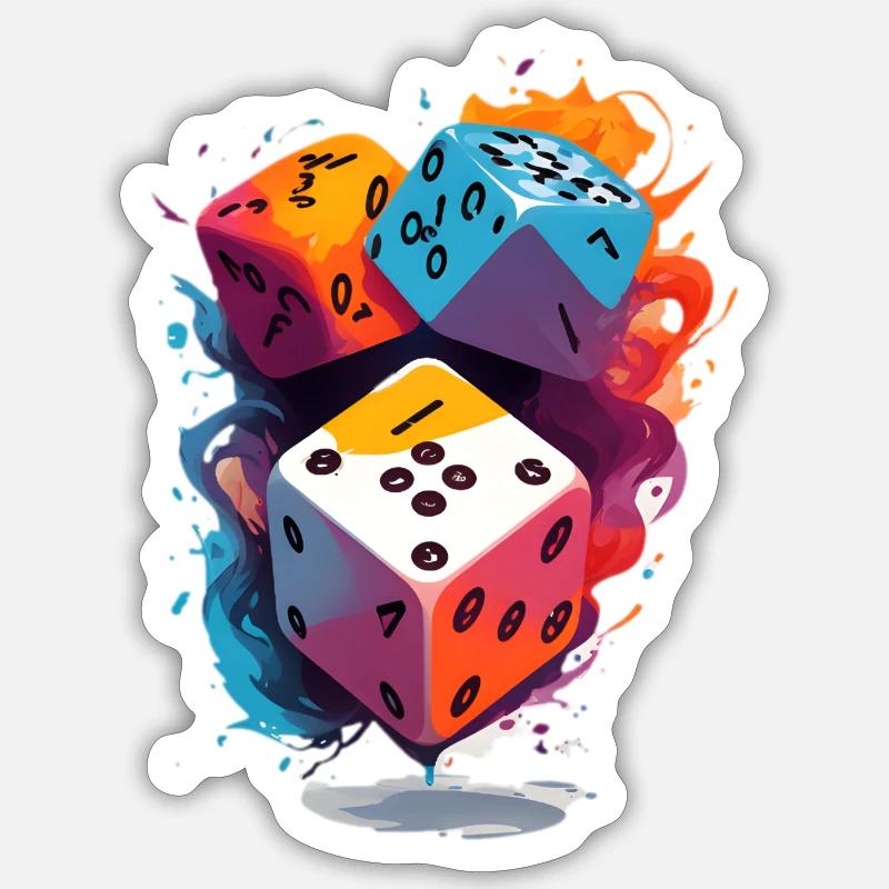 Cube de conception - Sticker taille S (10 x 10 cm) - blanc mat