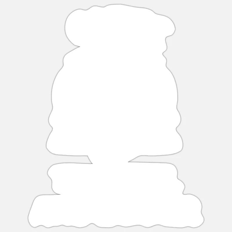 Kaffee Espresso Käffchen - Sticker Größe S (10 x 10 cm) - Mattweiß