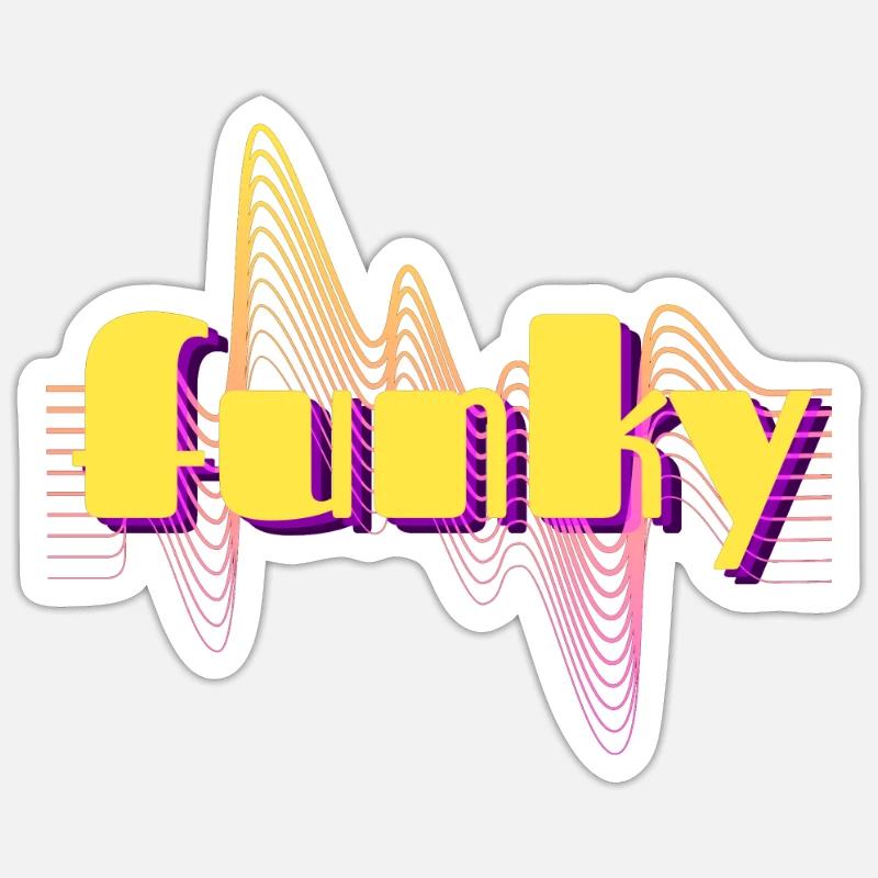 funky Sticker taille S (10 x 10 cm)
