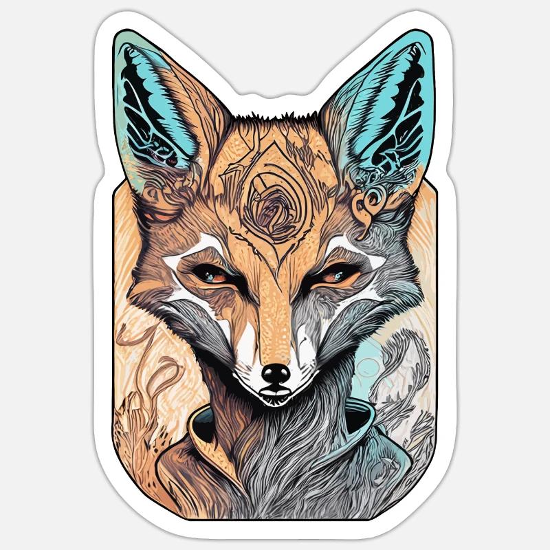 Foxy Dreamscape Sticker size S (10 x 10 cm)