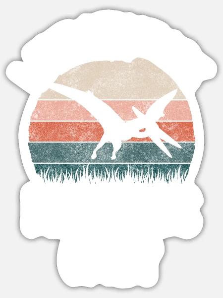 Dino T-Rex Archäologie Museum - Sticker Größe S (10 x 10 cm) - Mattweiß