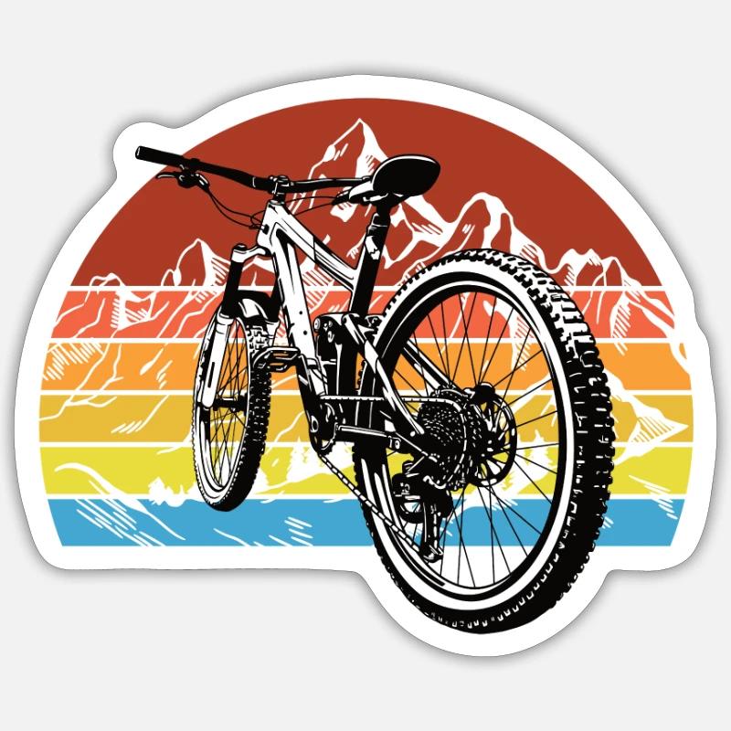 VTT VTT VTT - Sticker taille S (10 x 10 cm) - blanc mat