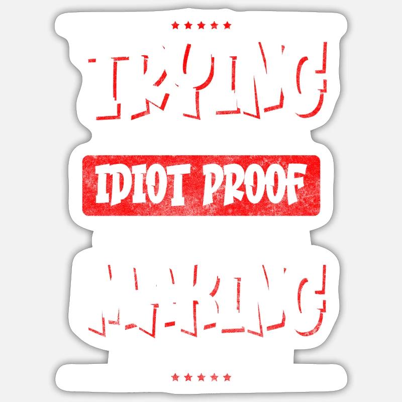 Sarcasm Idiots Party Relationship - Sticker size S (10 x 10 cm) - white matte