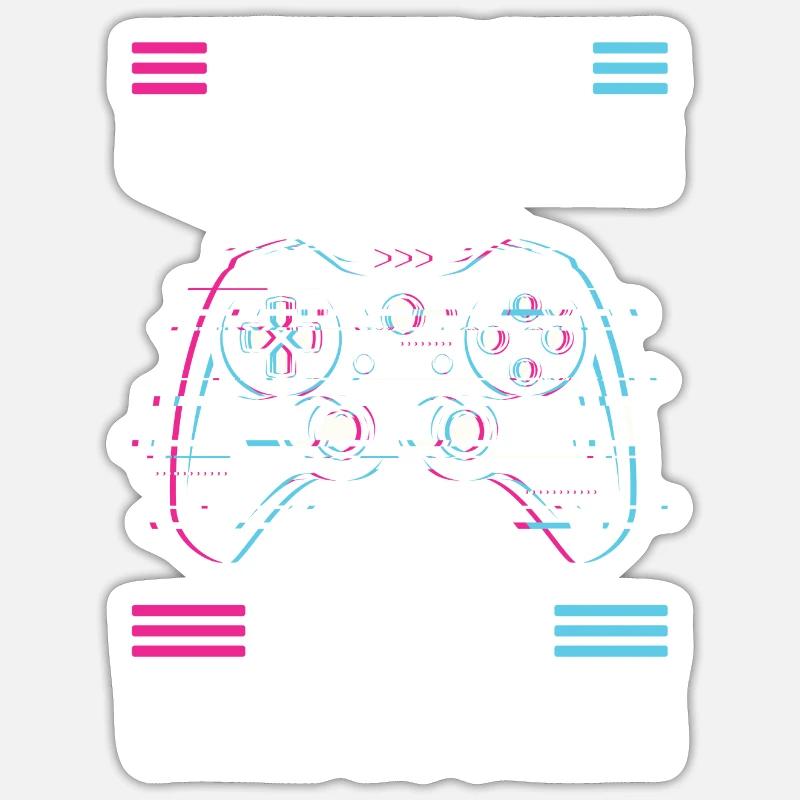 Reichet mir den Controller König will zocken - Sticker Größe S (10 x 10 cm) - Mattweiß