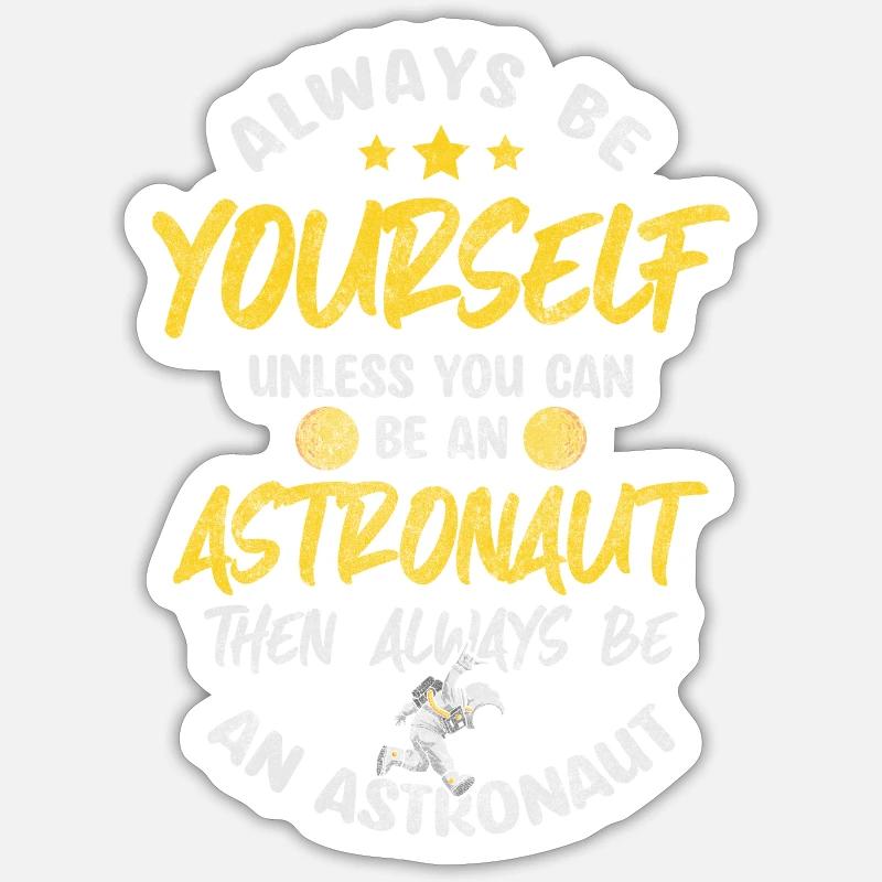 Space space stars - Sticker size S (10 x 10 cm) - white matte