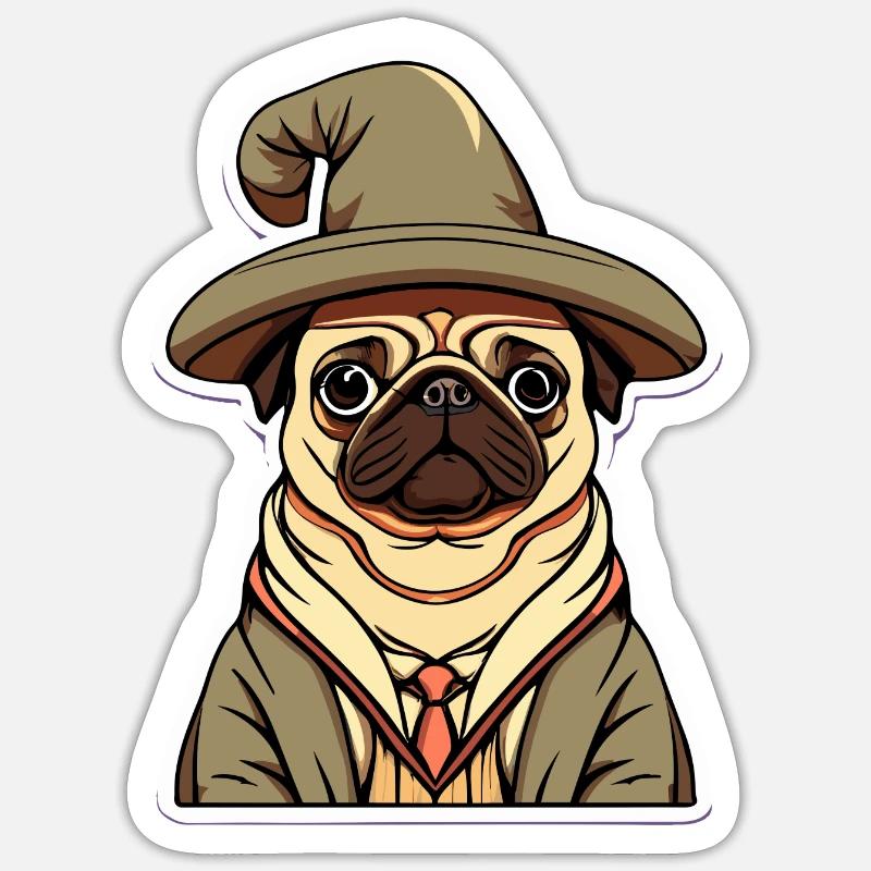 Wizard - Sticker Größe S (10 x 10 cm) - Mattweiß